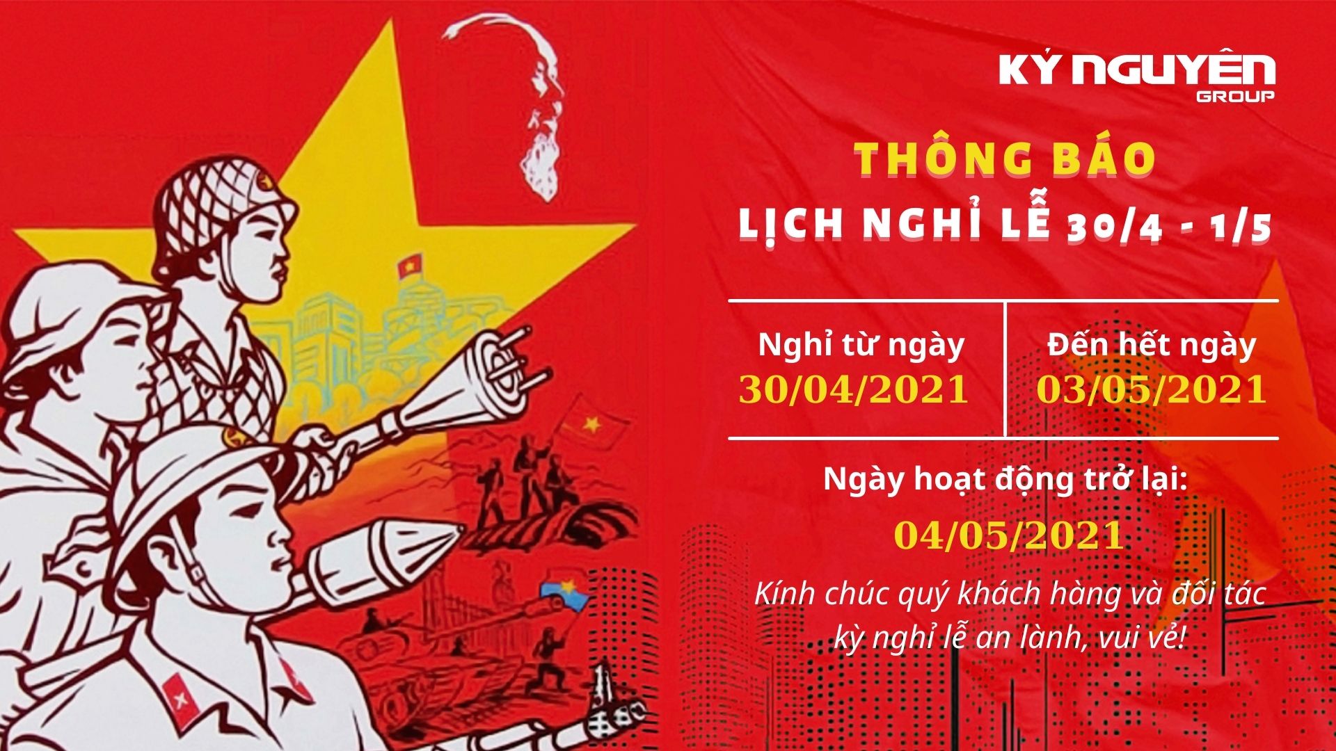 NGHỈ LỄ 30-4 1-5