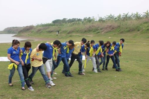 Một hoạt động team building trong công ty