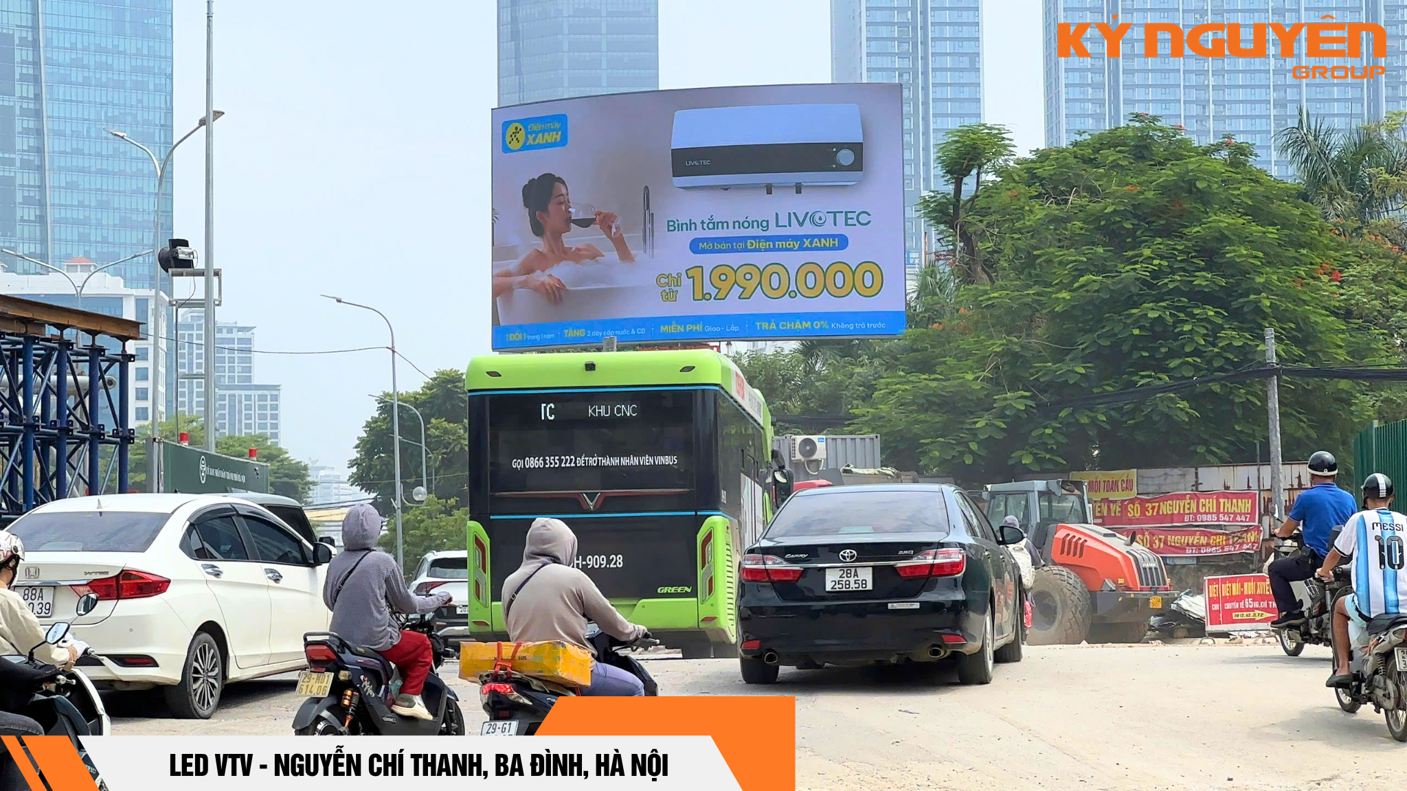 LED VTV Nguyễn Chí Thanh nổi bật trên trục giao thông sôi động tại Hà Nội