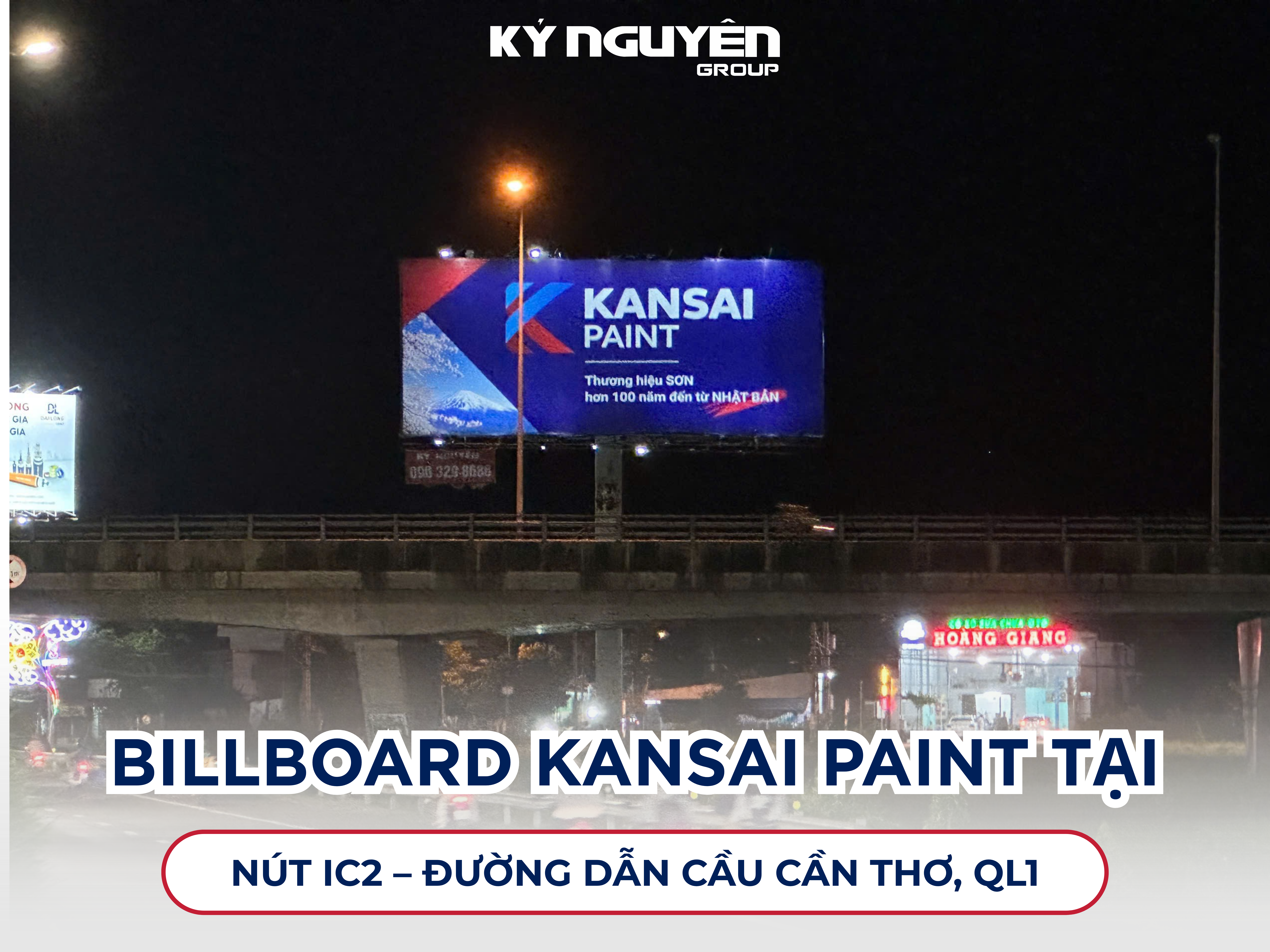 Billboard Kansai Paint đón hướng phương tiện từ TP.HCM về Cần Thơ