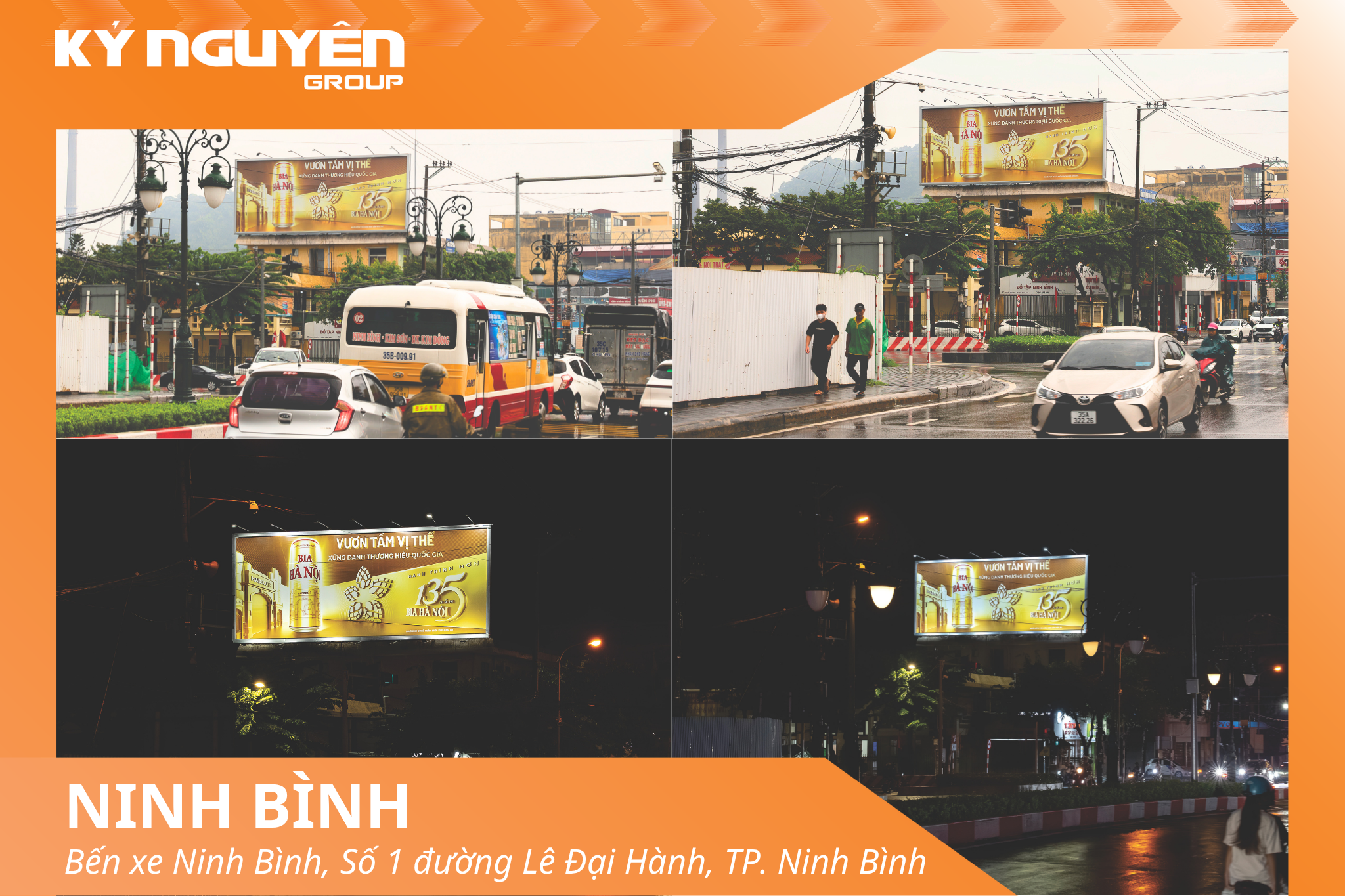 Pano quảng cáo Bia Hà Nội tại Bến xe Ninh Bình
