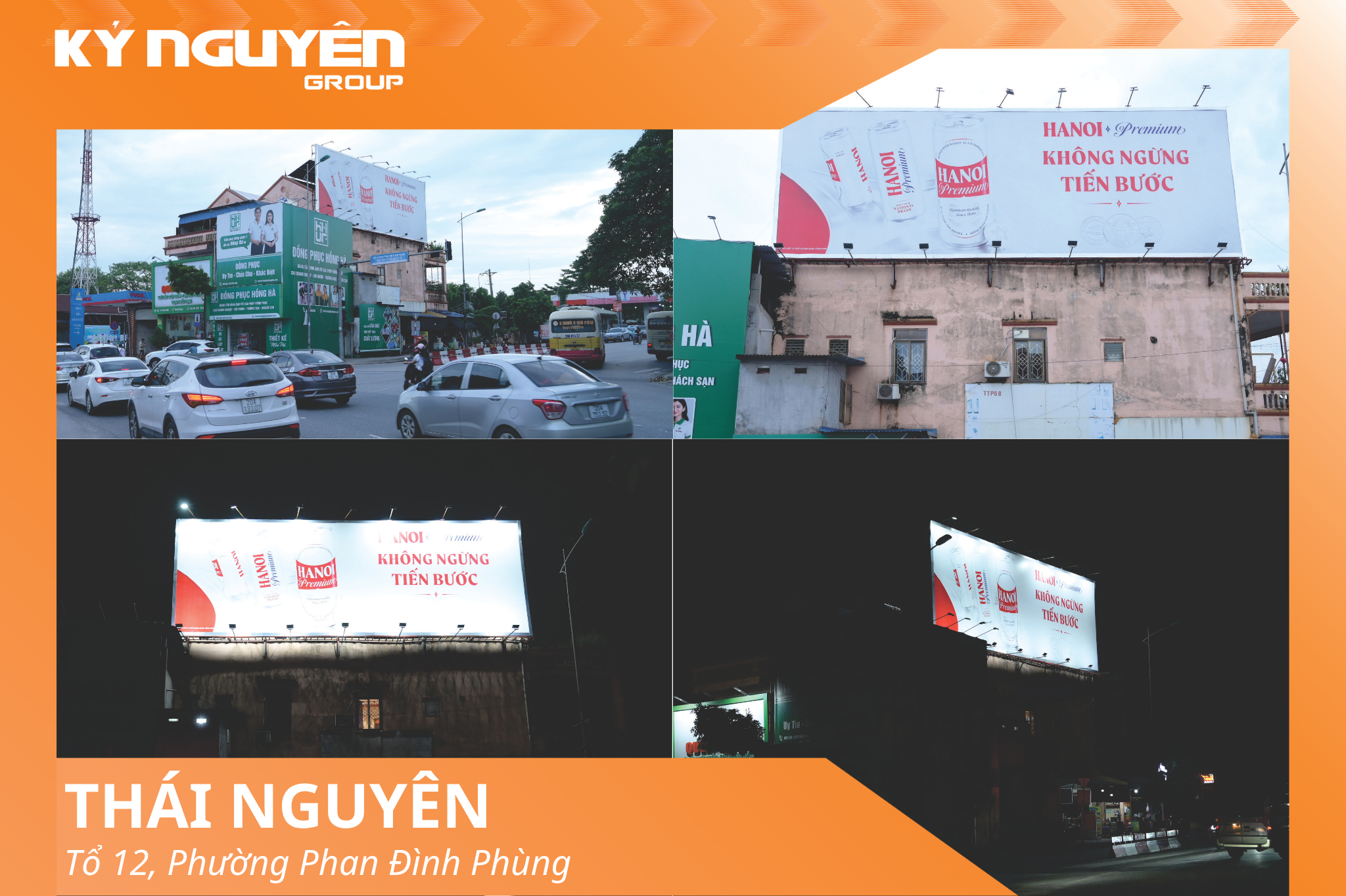Pano quảng cáo Bia Hà Nội tại phường Phan Đình Phùng, Thái Nguyên